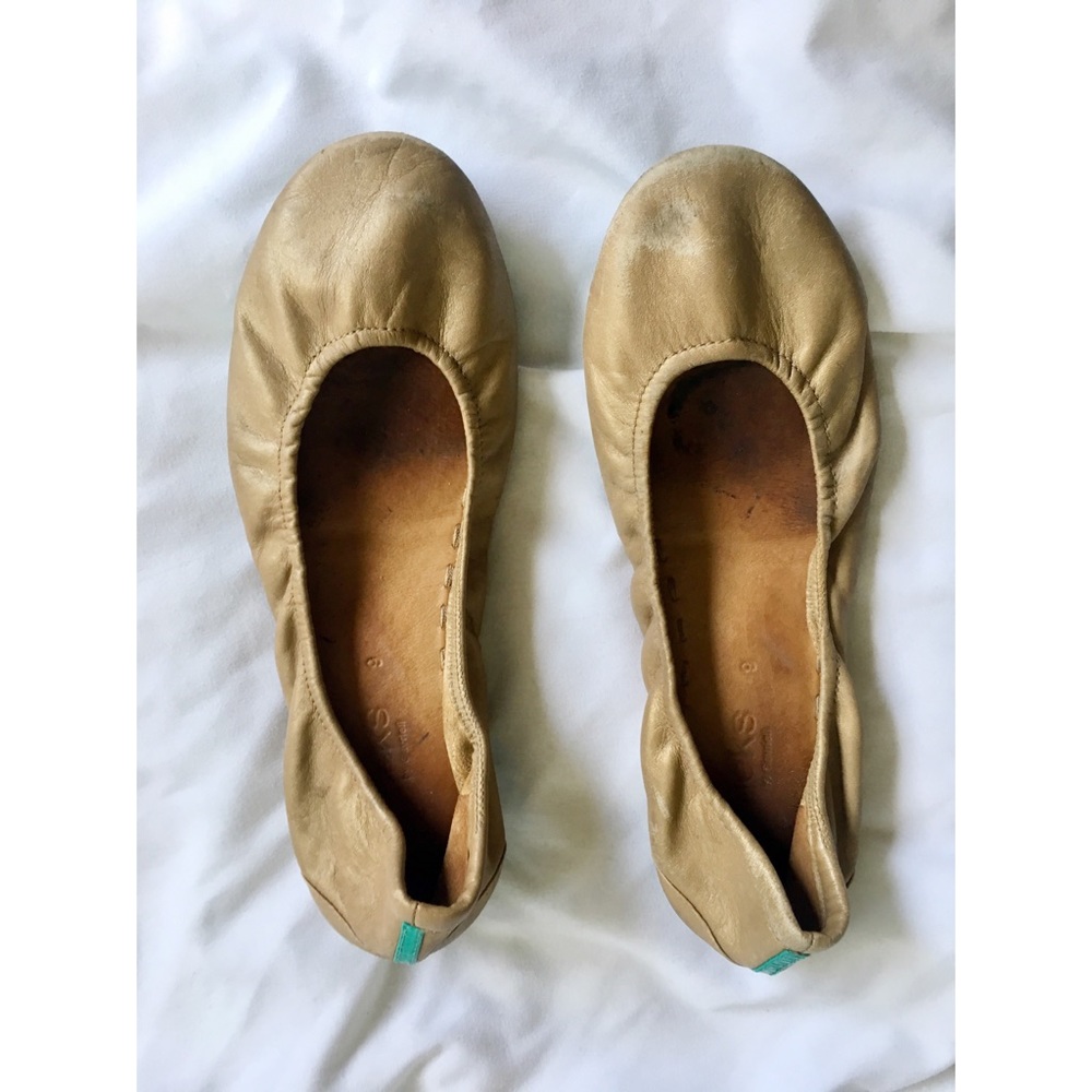 Tieks champagne gold flats